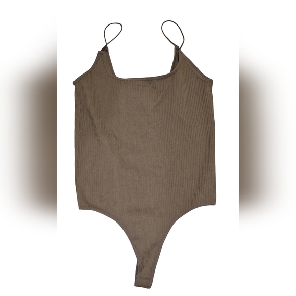 NWT Retrod Brown Fitted Bodysuit Top - Picture 1 of 6